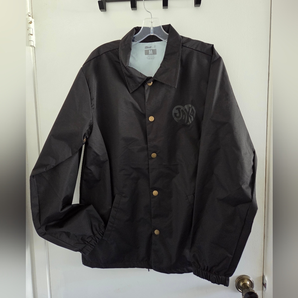 Illest x Jokoy Medium Black Nylon Snap Up Jacket Made in USA *Rare